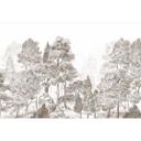 Bosbehang met boslandschap in beige - Ms Tiff