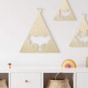 Decoración en madera álamo - tipi - oso