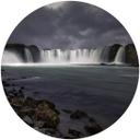 Fototapet - Rundt Cuadrado - Gods of Water - vliesetapet/selvklæbende non-woven tapet