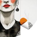 Frida Kahlo pop art portræt Fototapet - Jaszke - Rund - vliesetapet/selvklæbende non-woven tapet