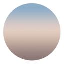 Muursticker Ombre Sunrise - rond