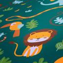 Farverigt børnetapet: Grønt og gult jungletapet med dyr, Made in Germany Little Love