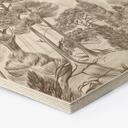 Houten Wanddecoratie zeshoek met boslandschap in beige - Ms Tiff