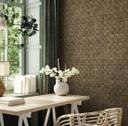 non-woven tapet i 3D vævet look træ brun 3D look
