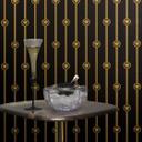 Versace ikke-vævet tapet I Love Baroque striber Medusa sort guld luksuriøst