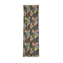 Ösenvorhang mit floralem Design - Ösenschal schwarz und orange - Vorhang mit Ösen