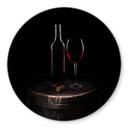 Tableau sur verre rond Perfoncio - vin rouge pour connaisseurs