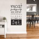 Wallsticker -  Most fun things in life...