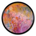 Póster abstracto de un colorido jardín de rosas - Fagan - Redondo