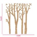 MDF-dekoration Birch Trees and Birds