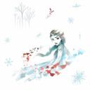 Wallsticker Frozen 2 - Elsa i vandfarver