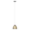 Pendelleuchte Maxime, metallic, 126 x 19,5 cm, Glas Pendellampe, dimmbar