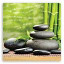Canvasbillede, bambussten Zen Spa