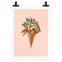 Póster Frida Floral Studio - Cucurucho de helado floral