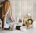 Børnetapet, non-woven tapet med illustration Kids Walls hvid, grøn, beige