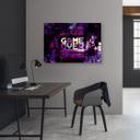 Canvasbillede, Abstrakt game over inskription