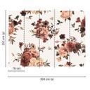 pink og hvidt non-woven tapet Designwalls FlowerBouquet roser 