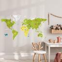 Wallsticker - Verdenskort for børn