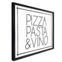 Póster Pizza Pasta & Vino blanco