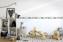 Tapet, non-woven Kids Walls hvid, farverig
