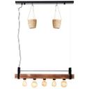 Pendelleuchte Aron, braun, 106,5 x 80 cm, Holz Pendellampe