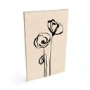 Cuadro de madera Line Art Dos amapolas - Cats & Dotz