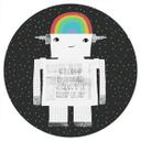 Wallsticker regnbuerobot til børneværelset Sleep Laugh Create - Treechild - Round