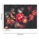 Romantisk blomster roser non-woven tapet Designwalls i rød og orange 