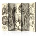 Screen room divider - Hest, 5-delt - 225x172 cm
