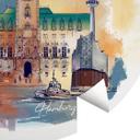 Fototapet - Rundt Love your City - Hamburg - vliesetapet/selvklæbende non-woven tapet
