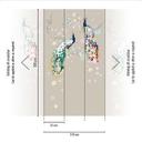 blomstertapet farverig grå - non-woven tapet designer natur - blomstertapet påfugl
