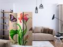 Screen room divider - Vintage spring, 3-delt