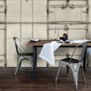 Fototapet i industriel stil - metallisk panellook i gråt