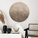 Houten Wanddecoratie pampagras en grassen in beige - Ms Tiff - Rond