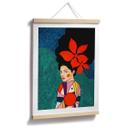 Plakat Woman with red flowers in her hair - Hülya