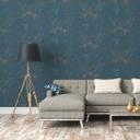 A.S. Création History of Art Papier peint baroque Bleu, Argent