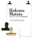 Plakat - Typografi - Hakuna Matata