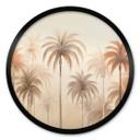 Póster Paisaje tropical con palmeras - Haase - Redondo