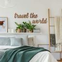 Letras de madera caoba Viajar por el mundo