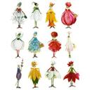 Leffler Wallsticker - sæt med blomsteralfer