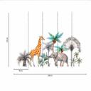 African nursery tapet i hvidgrå - non-woven tapet Designwalls 2 - 2,55 x 3,5 m