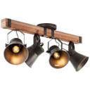 Spotbalken Eva, metallic, 78 x 28 cm, Holz Innenleuchte