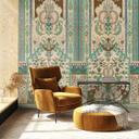 Orientalsk palads tapet - grøn og beige med ornamenter - non-woven