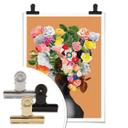 Póster Frida Floral Studio - Orange Lady