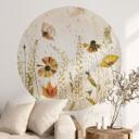 Wallsticker Vilde engblomster i sollyset - Talen - Rund
