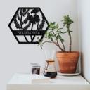 Decoración acrílica flores en hexágono - Wildflower