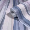 Papel pintado no tejido Stripes Stripes Modern, Kids mate en azul