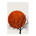 Póster de tela Kubistika - Cálida puesta de sol