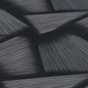 Non-woven tapet med geometriske former og metallisk effekt i sort