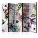 Screen room divider - Natur i akvareller , 5-delt - 225x172 cm
